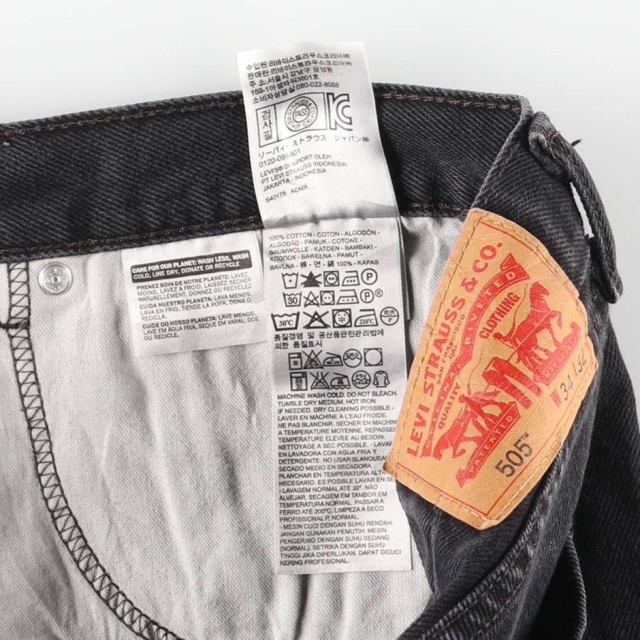 古着 リーバイス Levi's 505 ブラックデニム テーパードデニムパンツ メンズw34相当/eaa483188 Levi's（リーバイス） 古着 Levi's 505 ブラックデニム テーパード