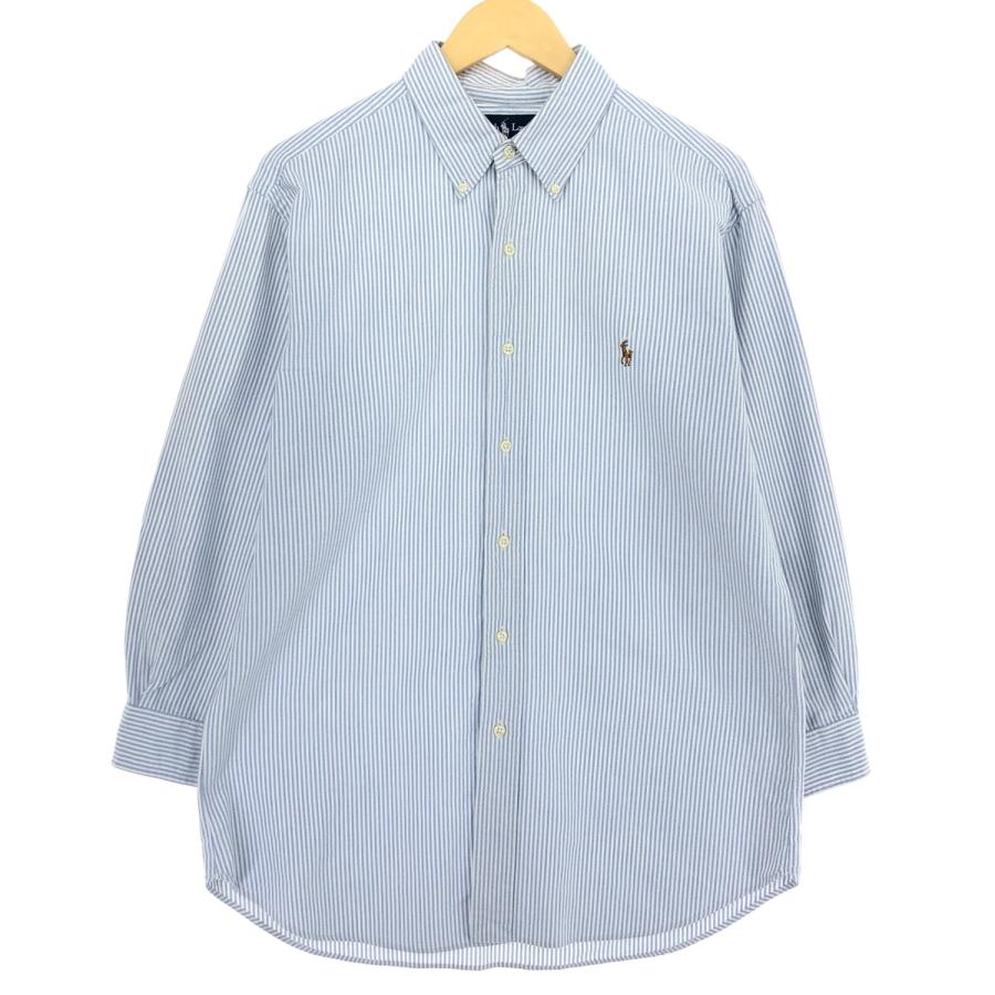ラルフローレン　ストライプボタンダウン長袖シャツ　170㎝ 未使用品　ブルー 楽天市場】RALPH LAUREN ラルフローレン ボタンダウン 長袖