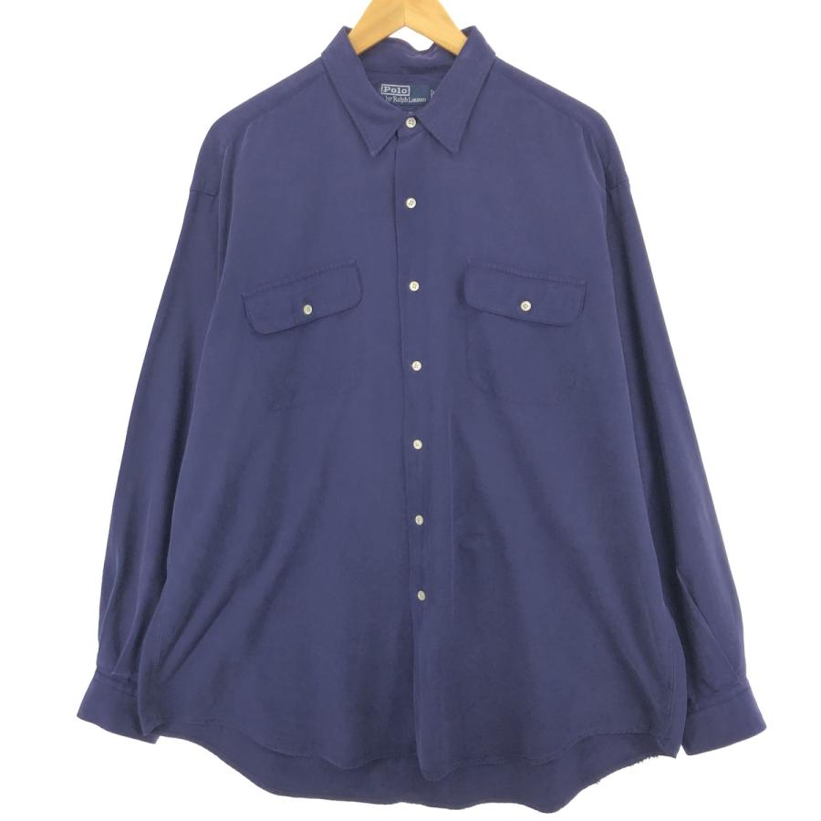 Polo Ralph Lauren BENFORD シルク コットン　シャツ 古着 ラルフローレン Ralph Lauren BENFORD 長袖 シルク