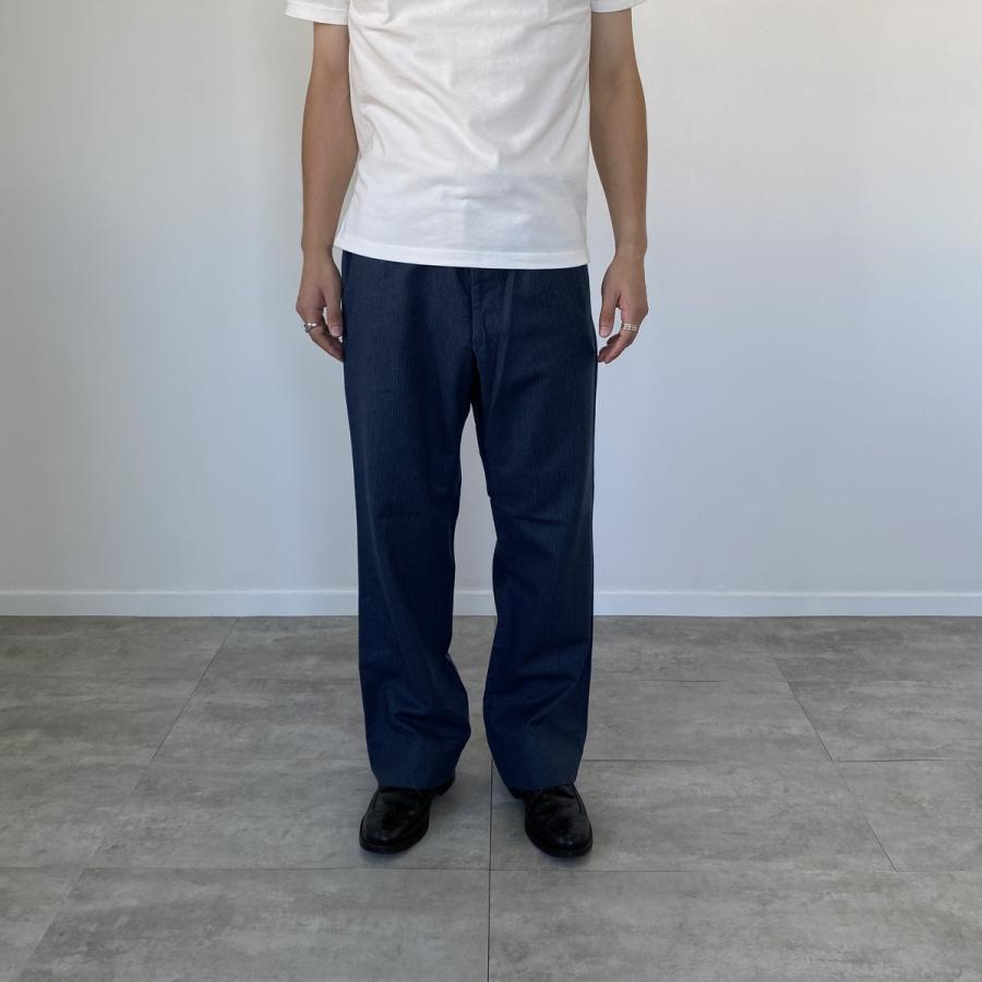 HUGO BOSS ストライプ ワンタック ワイドスラックス vintage