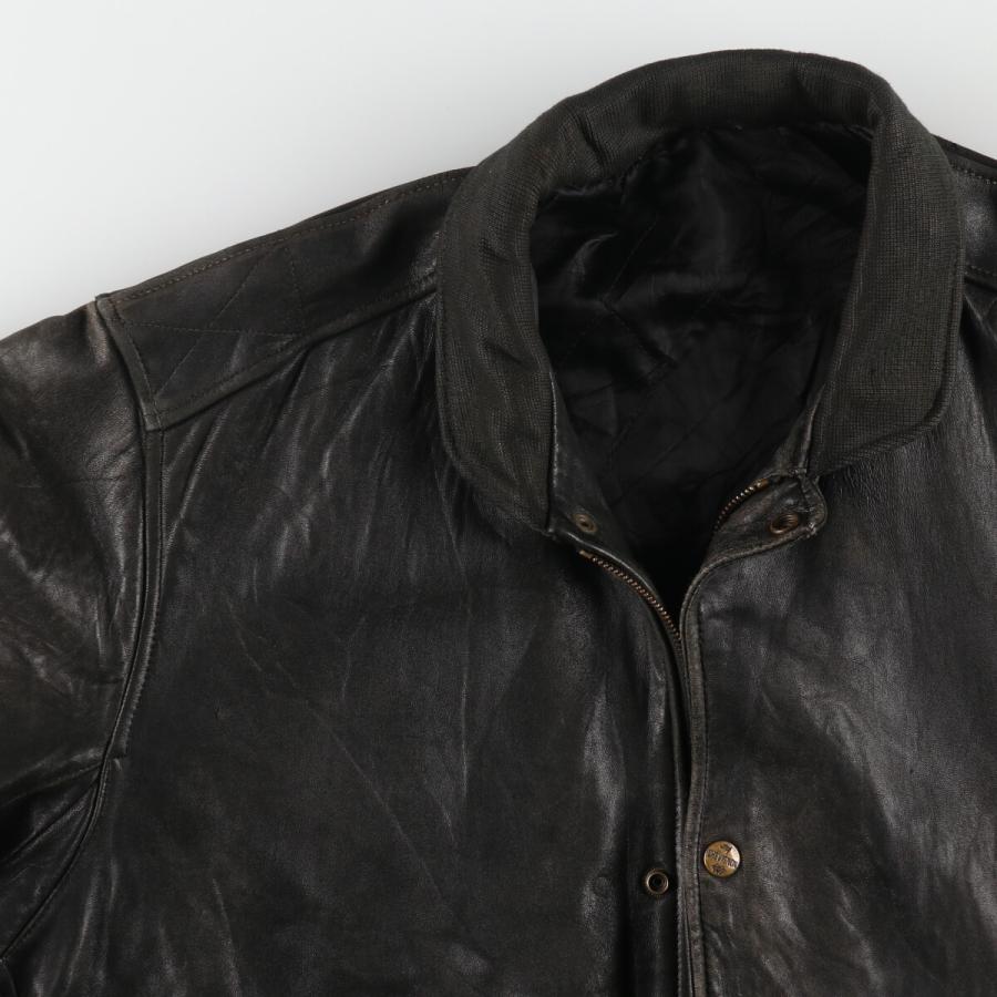 追跡付★古着 90年代 CHEVIGNON レザーブルゾンタイプ メンズXL相当 ヴィンテージ /eaa487123