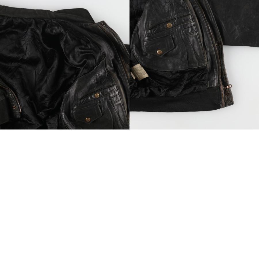 追跡付★古着 90年代 CHEVIGNON レザーブルゾンタイプ メンズXL相当 ヴィンテージ /eaa487123