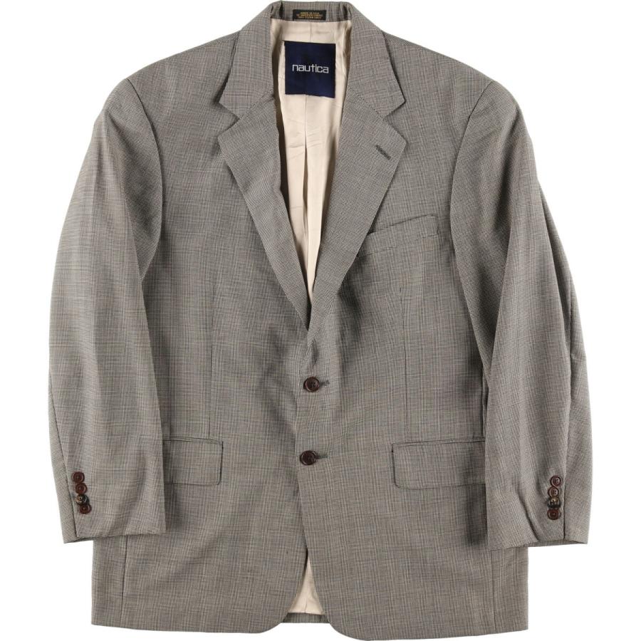 NAUTICA 古着 90年代 ノーティカ ガンクラブチェック ウールテーラード  