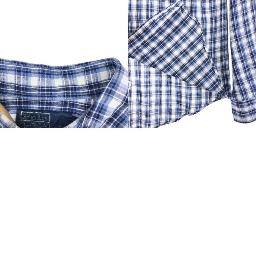 古着 ラルフローレン Ralph Lauren POLO by 長袖 コットン×リネン