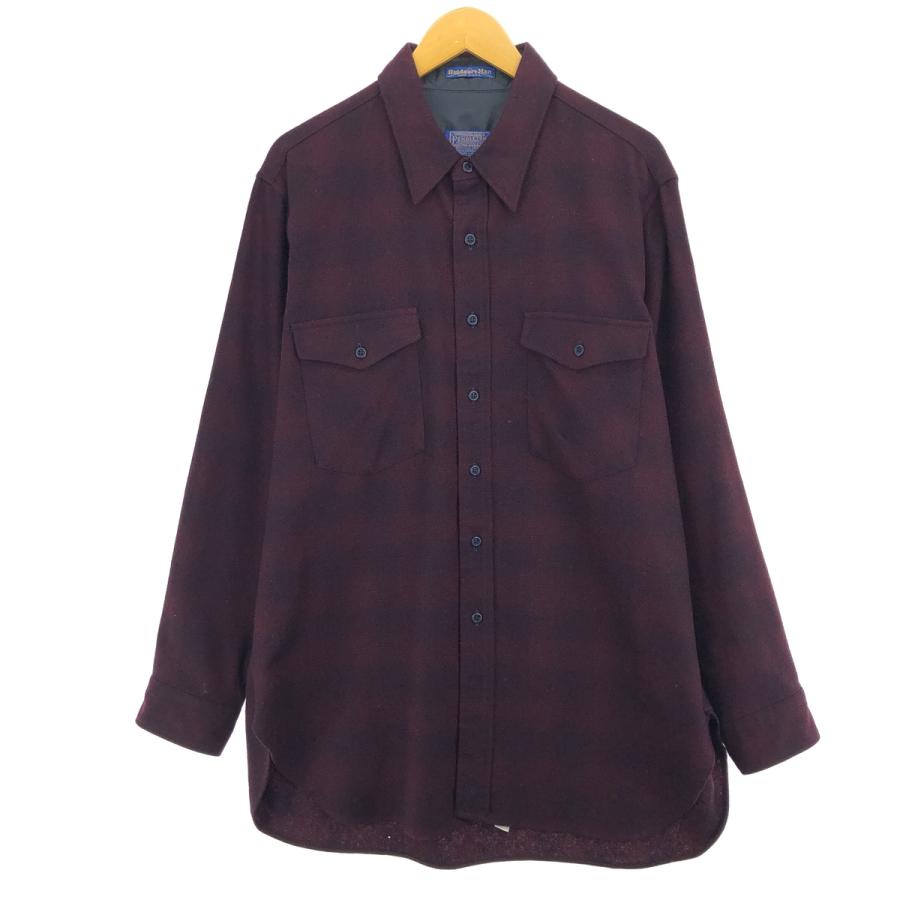PENDLETON 古着 70年代 ペンドルトン ウールシャツ USA製 メンズXL相当