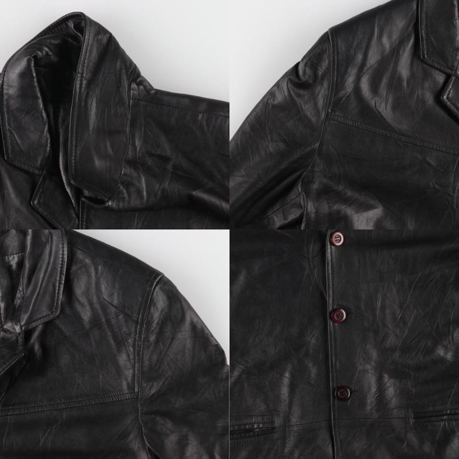 古着 VERAZZANO フェイク レザーカーコート メンズL相当 /eaa487463  