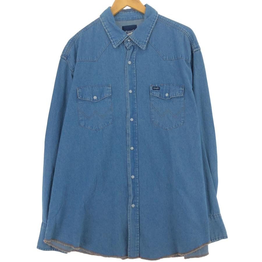 Wrangler ラングラー ウエスタンデニム シャツ 60s USA製 古着 60年代 ラングラー Wrangler 半袖 デニム ウエスタンシャツ