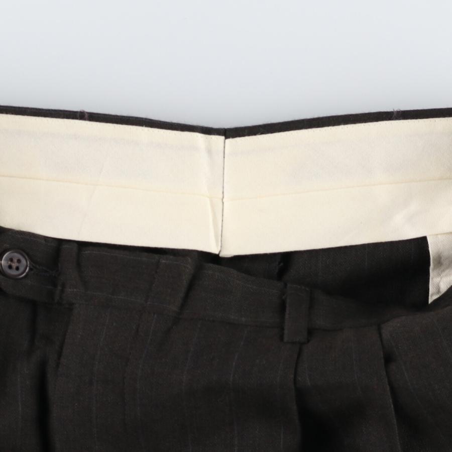 古着 ~90年代 ストライプ柄 ツータック スラックス ワイドパンツ