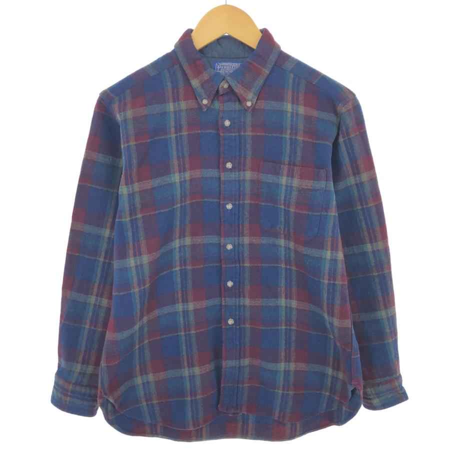 PENDLETON 古着 70年代 ペンドルトン チェック柄 ウールボタンダウン 