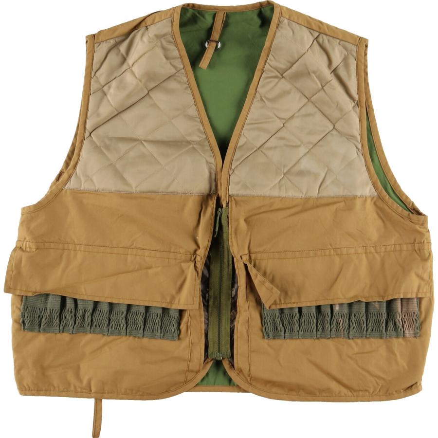 70s ビンテージ　Columbia コロンビア　フィッシングベスト　旧タグ　M 新品 70s Columbia コロンビア フィッシングベスト 黄土色系 XL