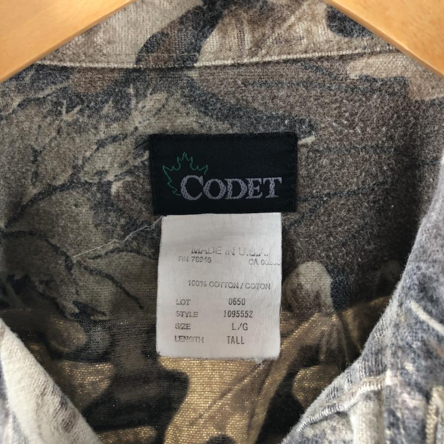 古着 90年代 CODET 迷彩柄 リアルツリーカモ 長袖 ヘビーネルシャツ 