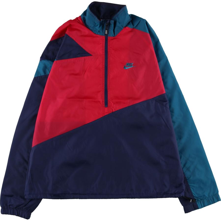 NIKE 古着 90年代 ナイキ 銀タグ ハーフジップ ナイロンプル NIKE 古着 90年代 ナイキ 銀タグ ハーフジップ ナイロンプル