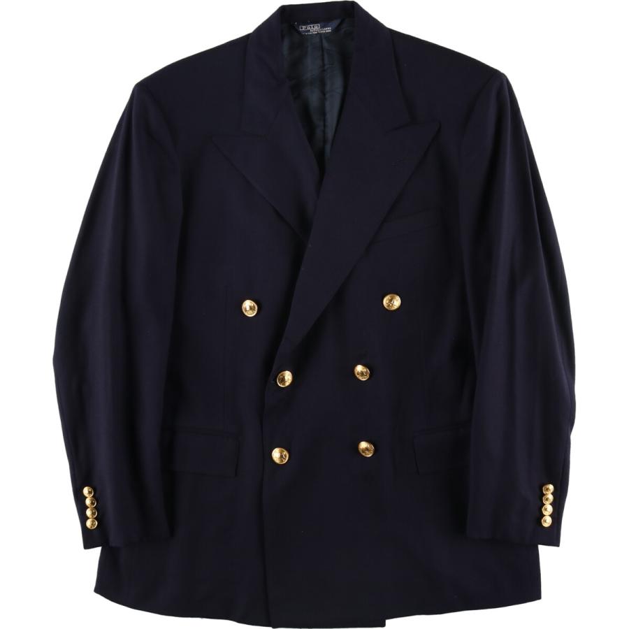 RALPH LAUREN / ラルフローレン　紺ブレザー　イタリア製 ラルフローレン エンブレム 金ボタン イタリア製 紺ブレ 紺