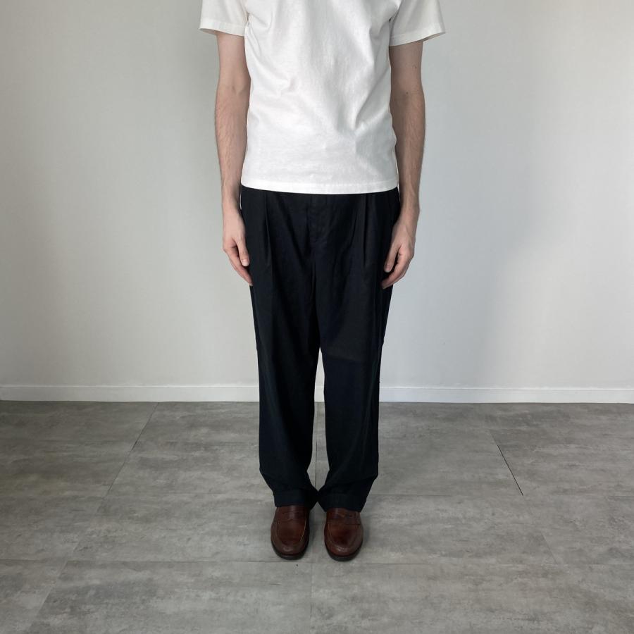 90s DOCKERS スラックス ワイドパンツ リネン混 W36 L34 古着 DOCKERS PREMIUM CLASSIC FIT リネンパンツ スラックス