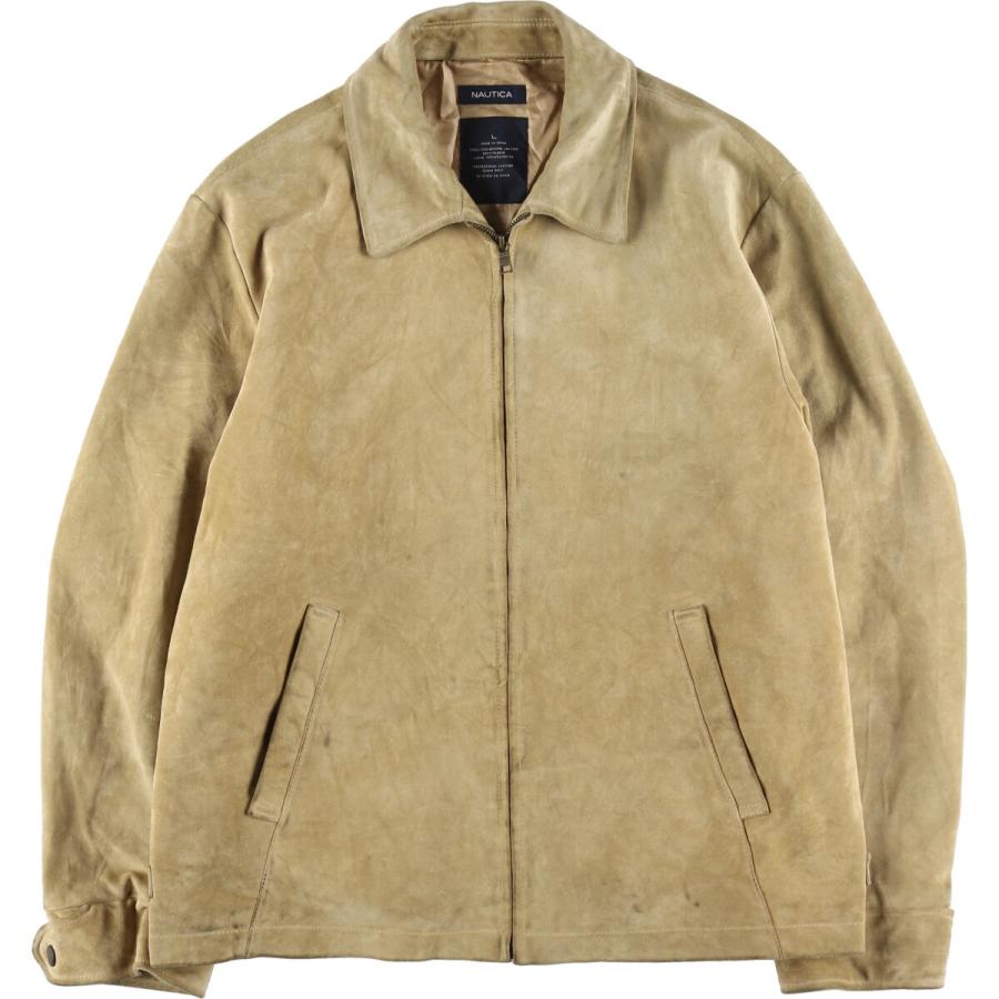 NAUTICA 古着 ノーティカ スエードレザージャケット メンズL相当  