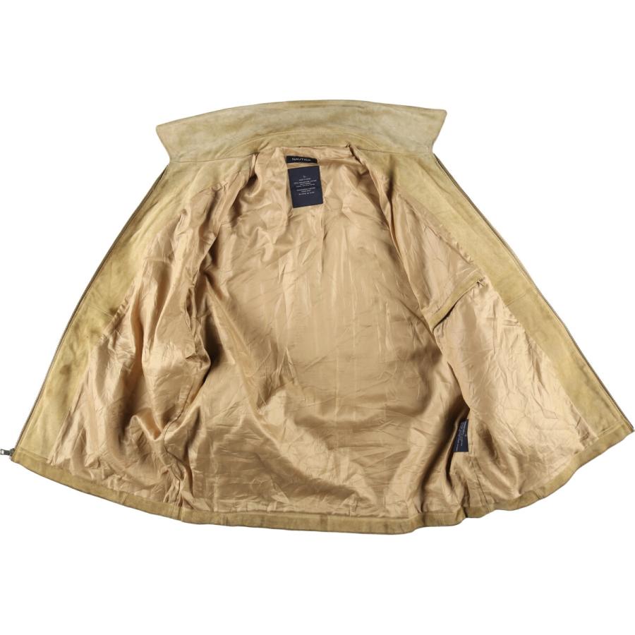 NAUTICA 古着 ノーティカ スエードレザージャケット メンズL相当  