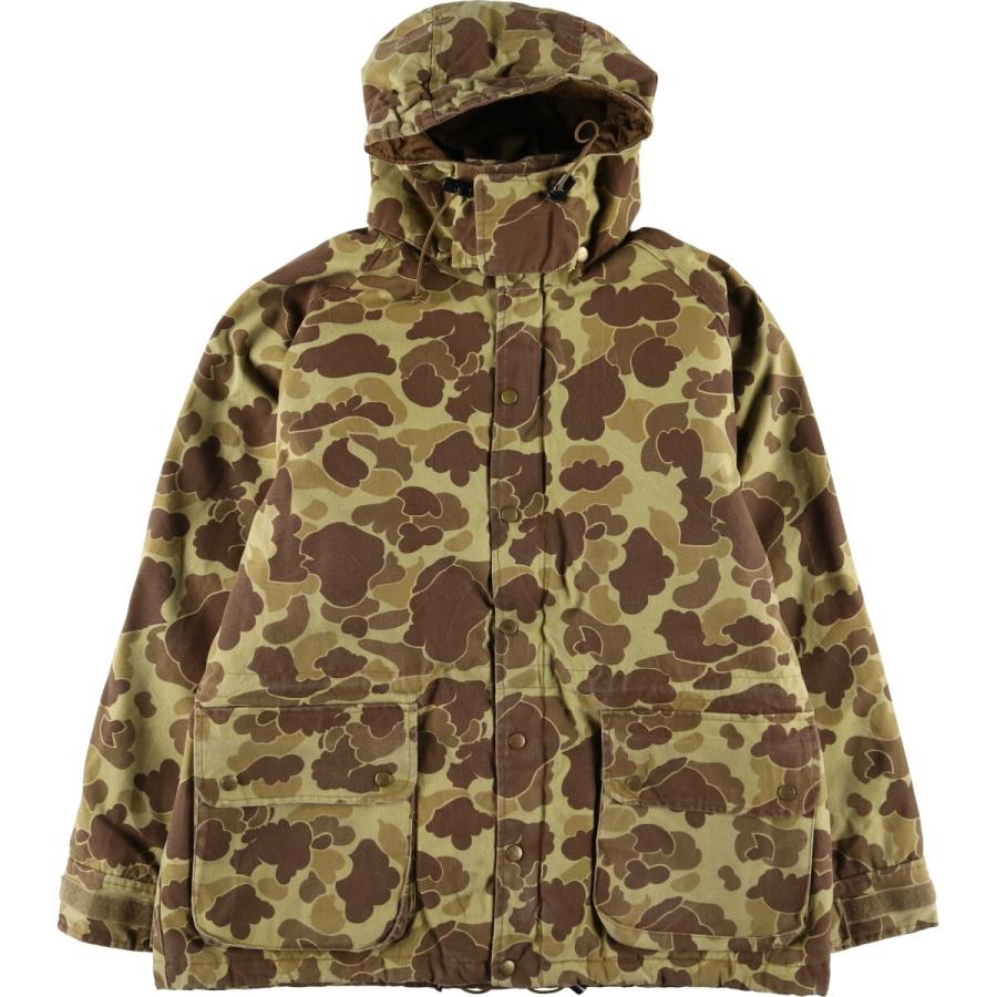 古着 HFC EQUIPMENHT 迷彩柄 ダックハンターカモ フード付き 中綿入り