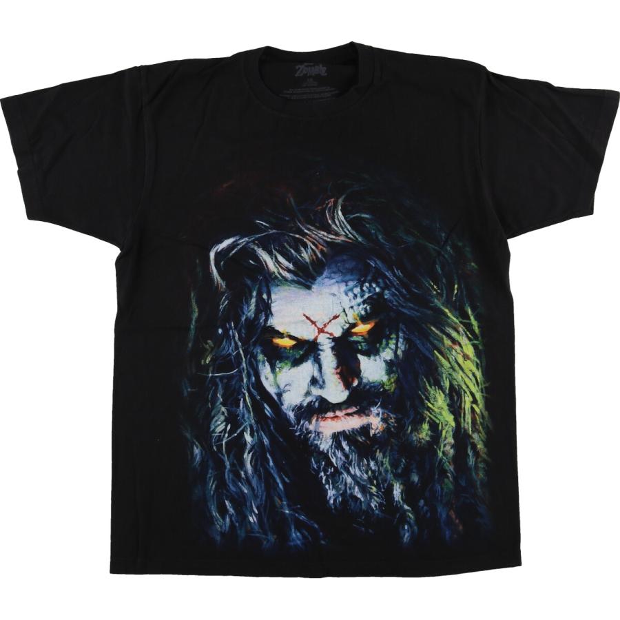 ROB ZOMBiE ROCK Tシャツ　ロブゾンビ　黒 古着 Rob Zombie ロブゾンビ バンドTシャツ バンT メンズL相当