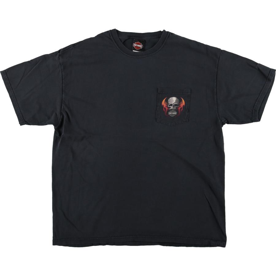 古着 00年代 ハーレーダビッドソン Harley-Davidson ドクロ柄 スカル柄  