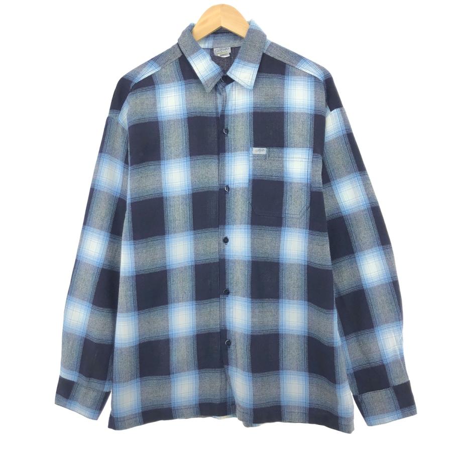 古着 90年代~ CALTOP オンブレチェック 長袖 フランネルチェックシャツ