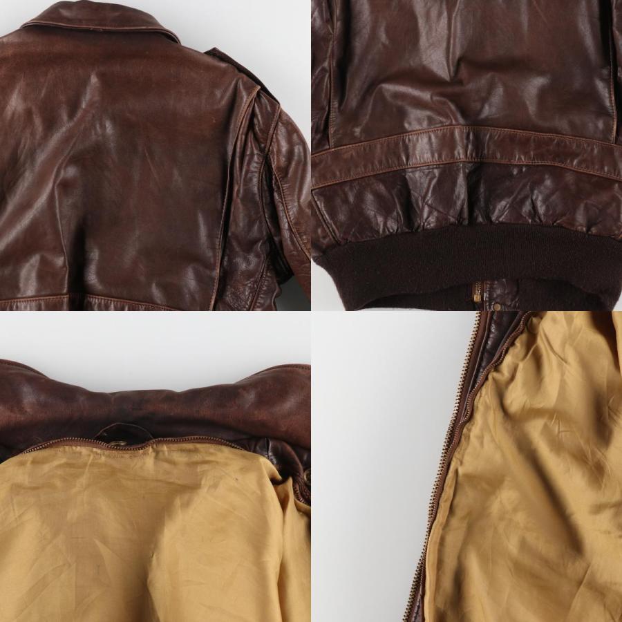80's vintage FlightJacket A-2 本革 ブラウン XL 80's vintage FlightJacket A-2 本革 ブラウン XL 80s レザー