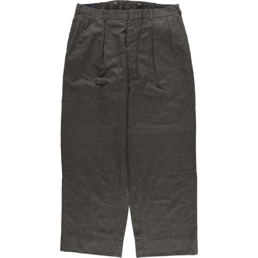 90年代 ポロ バイ ラルフローレン ブラック リネン スラックス 90's Polo by Ralph Lauren IN-TUCK Wool Slacks W35 90年代