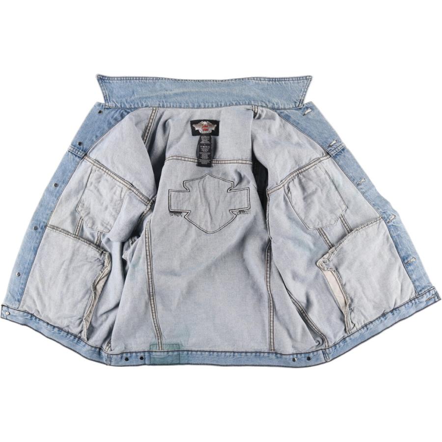 美品 HARLEY-DAVIDSON ハーレー デニムジャケット Gジャン ロゴ 希少】ハーレーダビッドソン デニムジャケット Gジャン 青