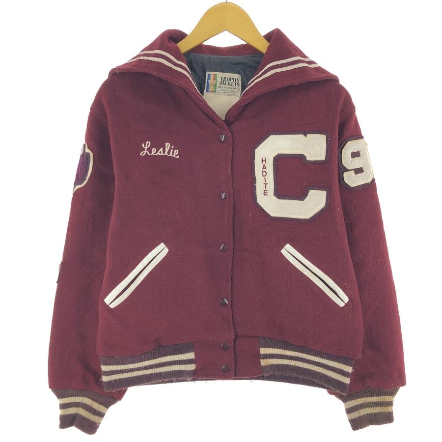 古着 TROPHY JACKETS セーラーカラー ウールスタジャン アワード 古着 TROPHY JACKETS セーラーカラー ウールスタジャン アワード