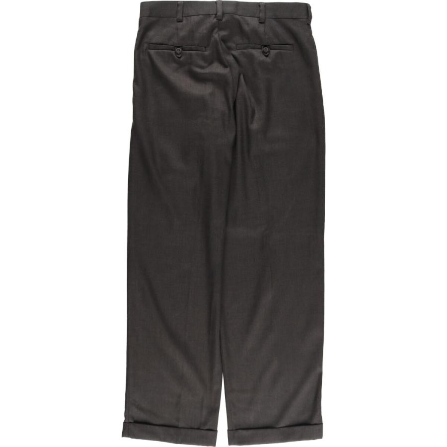 PERRY ELLIS PORTFOLIO スラックス ブラック 古着 PERRY ELLIS PORTFOLIO ツータック ウールパンツ