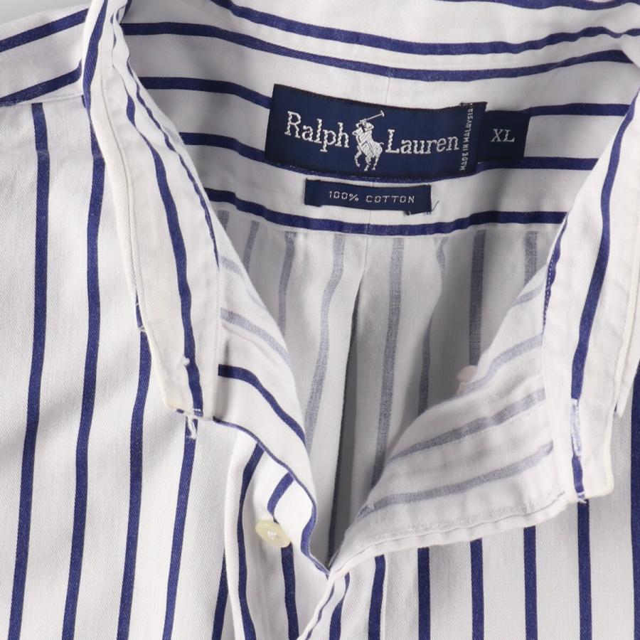 古着 ラルフローレン Ralph Lauren 長袖 ボタンダウンストライプ