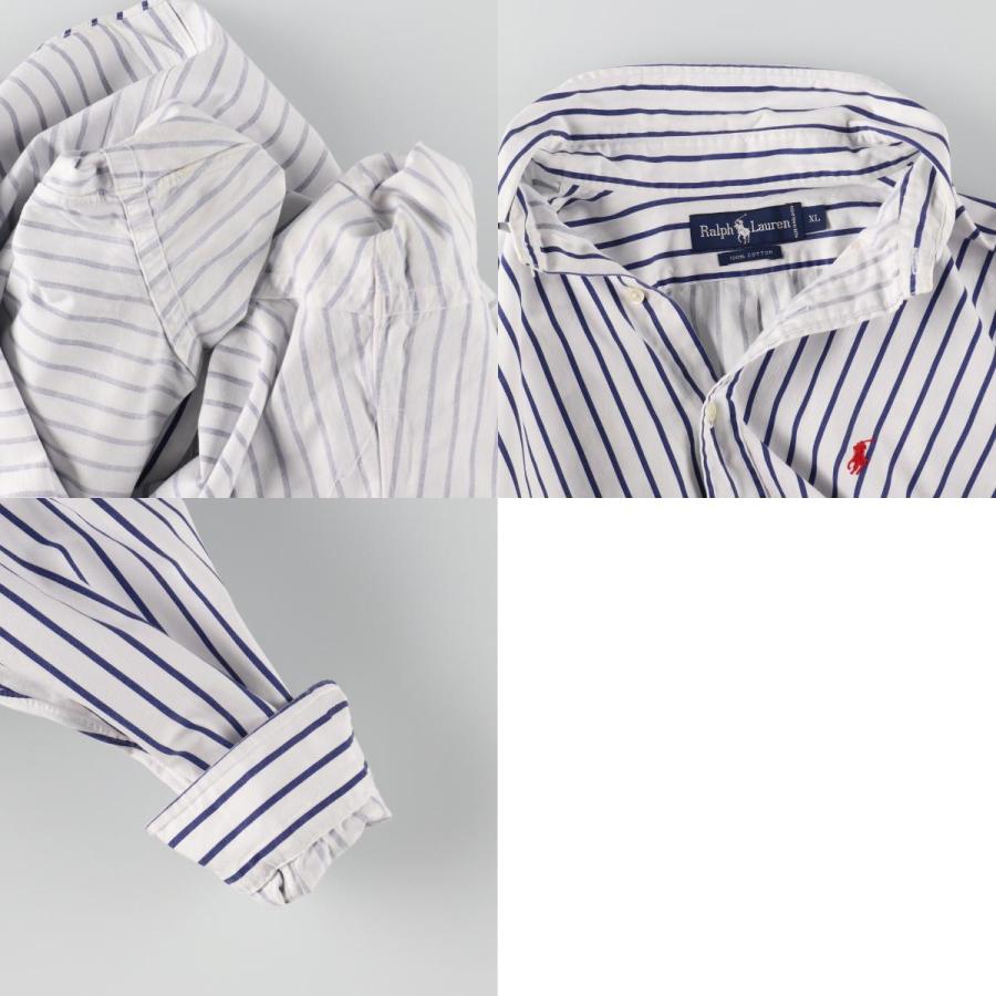 古着 ラルフローレン Ralph Lauren 長袖 ボタンダウンストライプ