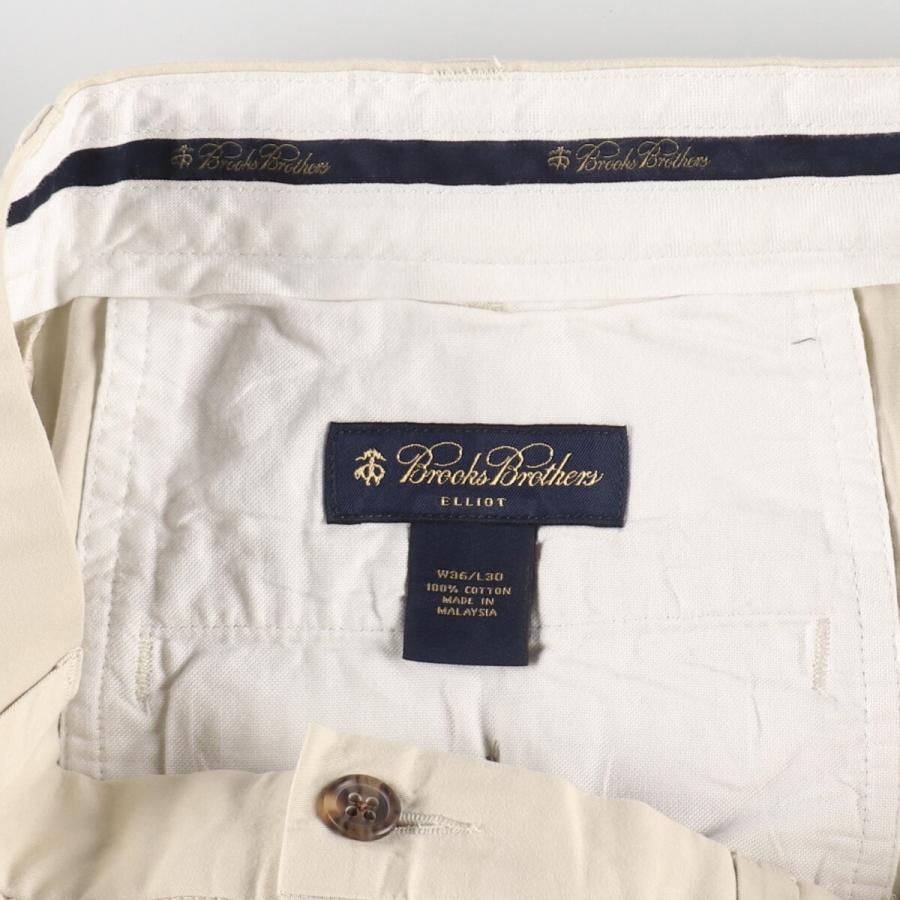 美品 Brooks Brothers ELLIOT タックチノ 34 ブラック ストレッチコットン アドバンテージチノ プリーテッドパンツ PLT