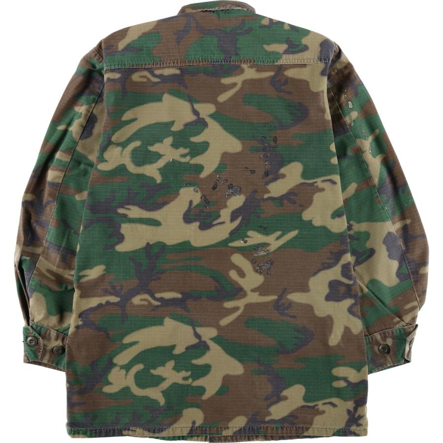 70s USMC BDUジャケット ヴィンテージ ERDL迷彩 ステンシル S VTG ERDL Highland Camo Jungle Jacket Shirt Fits M Ripstop USMC