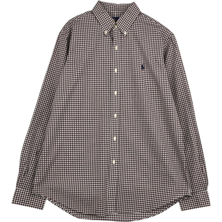 Ralph Lauren ラルフローレン,ギンガムチェック、ブラウンチェック。 古着 ラルフローレン Ralph Lauren RALPH LAUREN ギンガムチェック