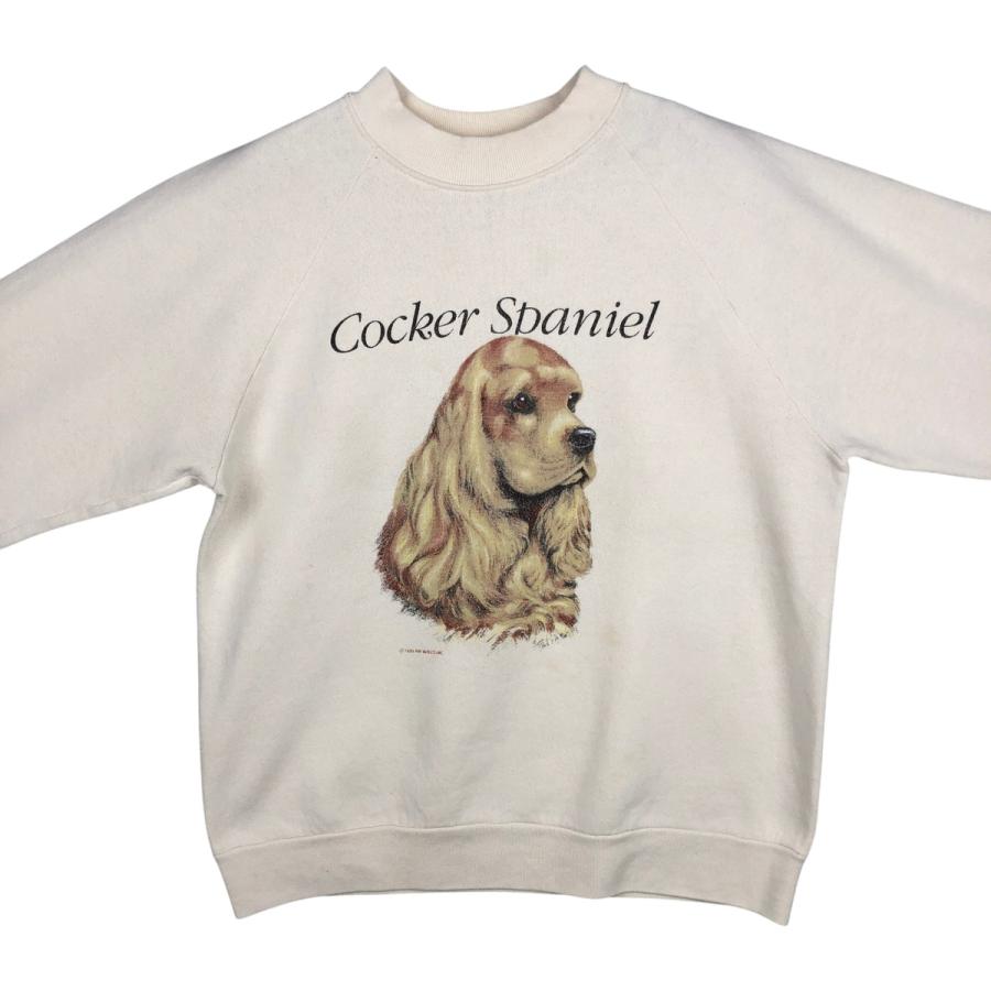 古着 90年代 フルーツオブザルーム コッカースパニエル 犬柄 アニマル スウェットシャツ トレーナー USA製 レディースM相当 /eaa495693_2