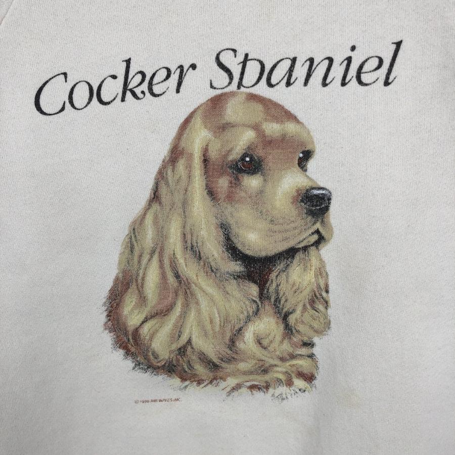 古着 90年代 フルーツオブザルーム コッカースパニエル 犬柄 アニマル スウェットシャツ トレーナー USA製 レディースM相当 /eaa495693_5