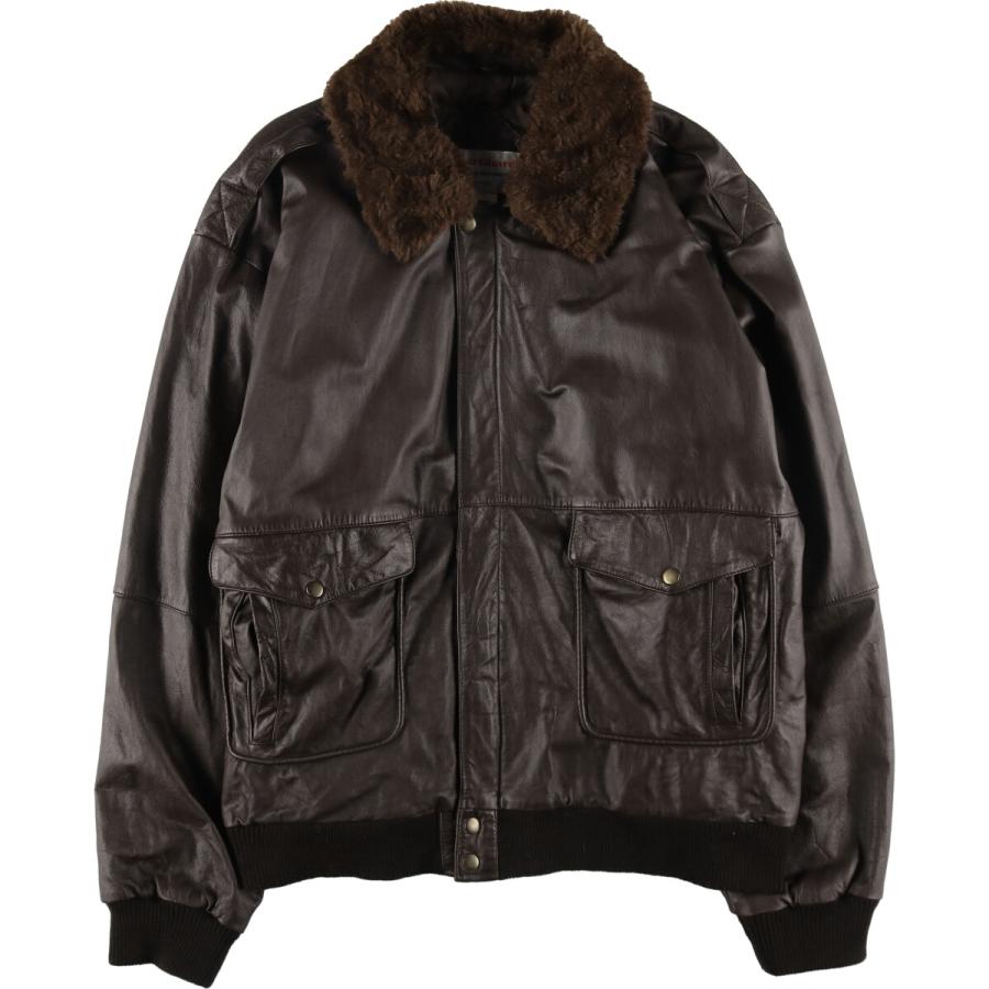 古着 WEAR GUARD G-1タイプ レザーフライトジャケット メンズXL 古着 WEAR GUARD G-1タイプ レザーフライトジャケット メンズXL