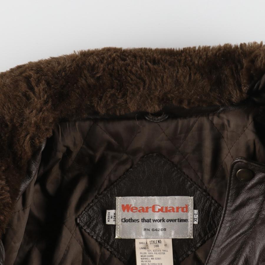 古着 WEAR GUARD G-1タイプ レザーフライトジャケット メンズXL 古着 WEAR GUARD G-1タイプ レザーフライトジャケット メンズXL