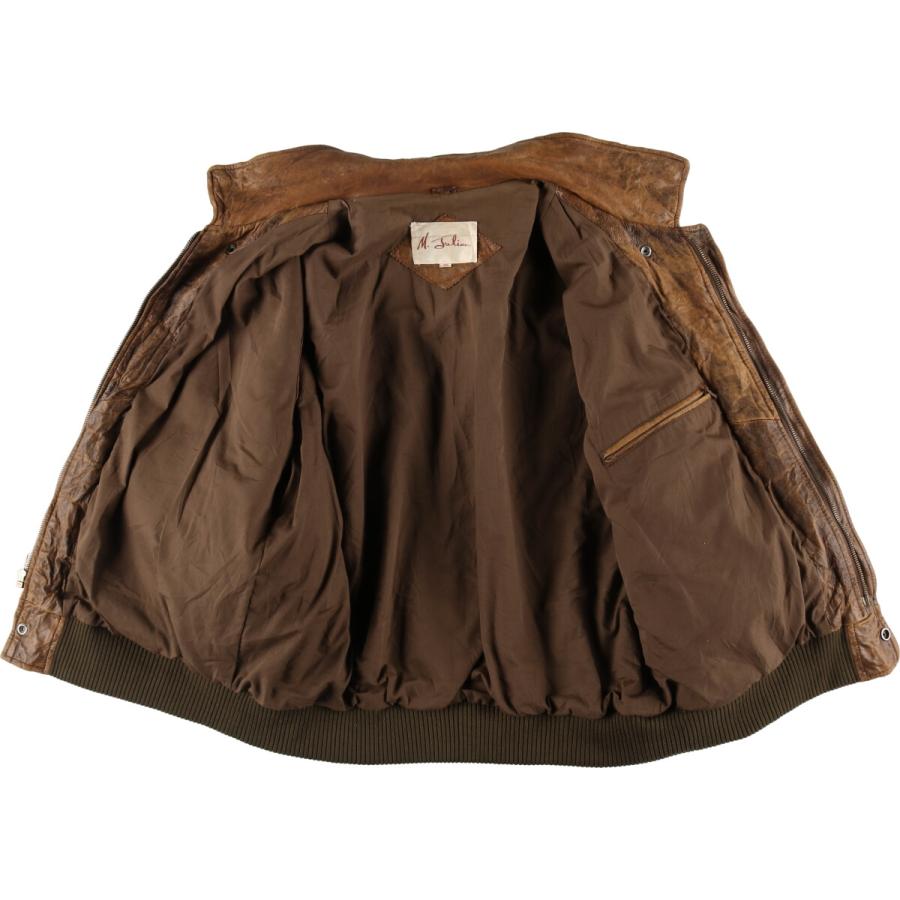 古着 90年代 M.Julian A-2タイプ レザーフライトジャケット メンズXL