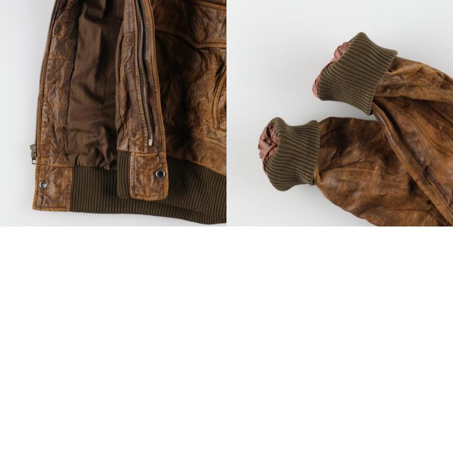 古着 90年代 M.Julian A-2タイプ レザーフライトジャケット メンズXL