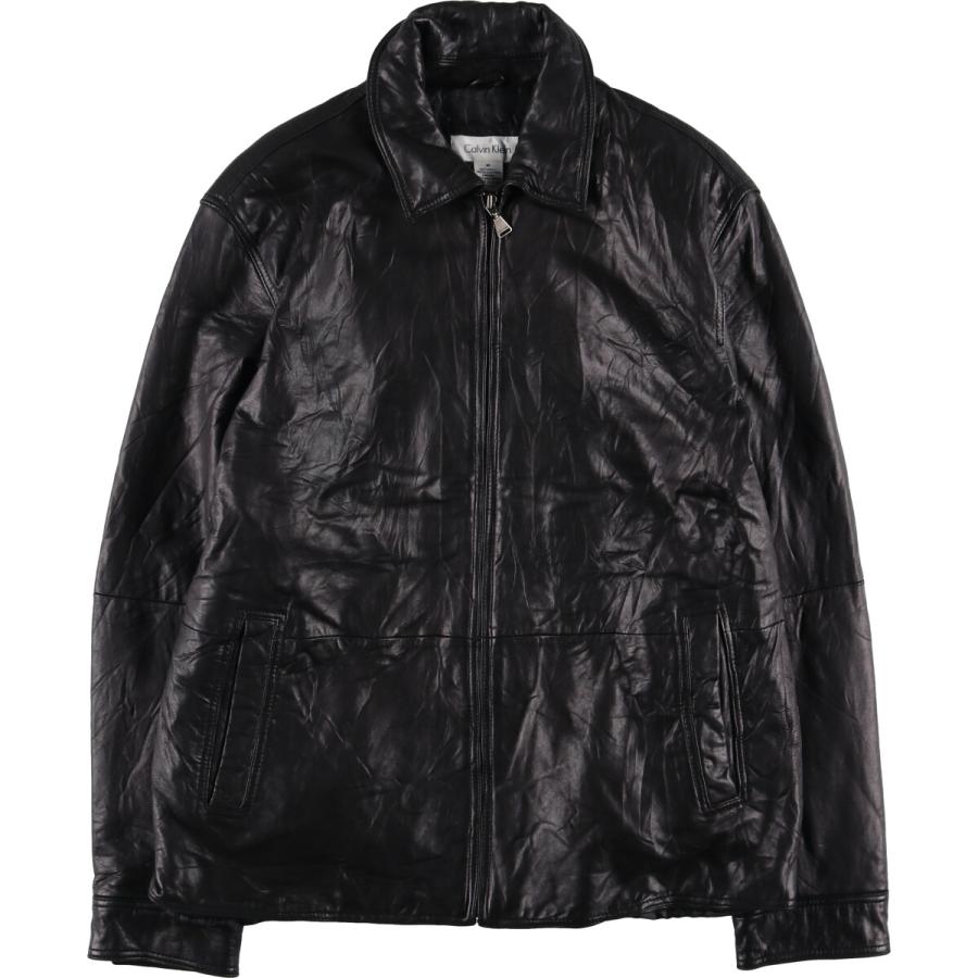 古着 00年代 カルバンクライン Calvin klein レザーブルゾンタイプ  