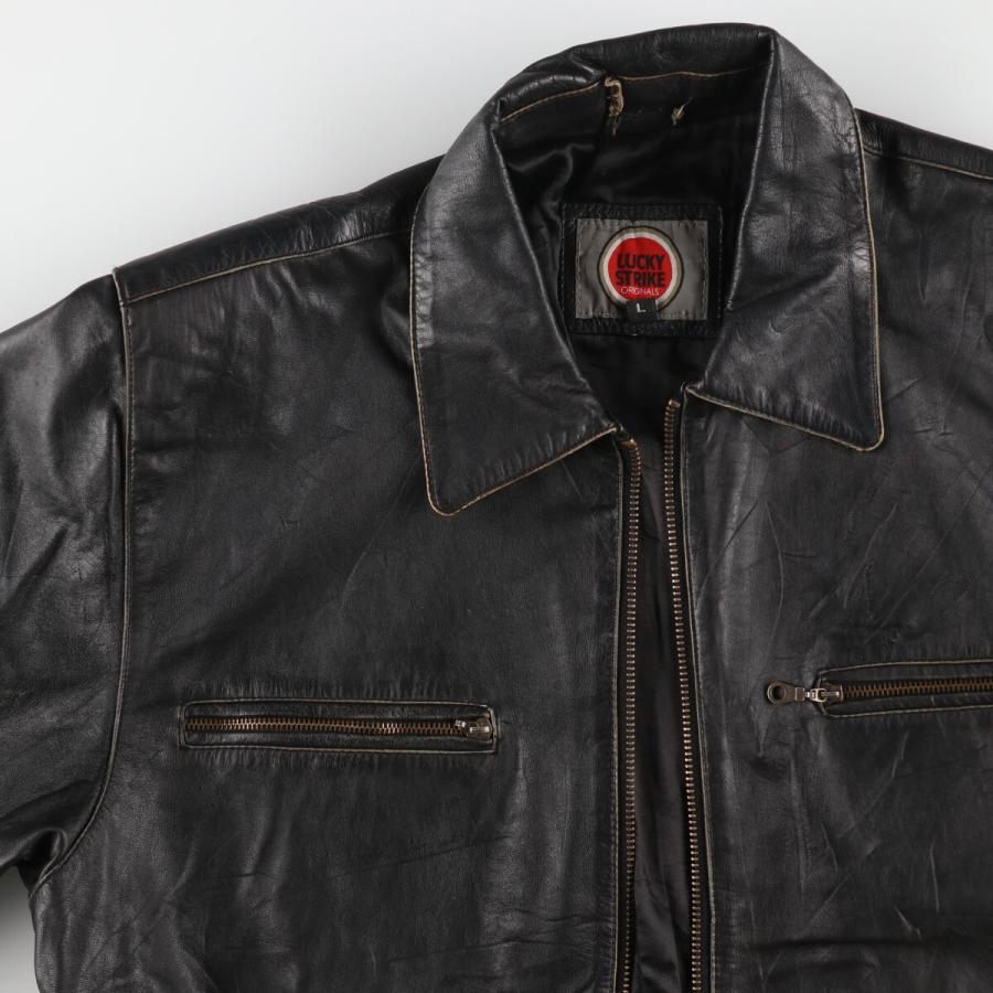 古着 90年代~ LUCKY STRIKE レザーブルゾンタイプ メンズL相当