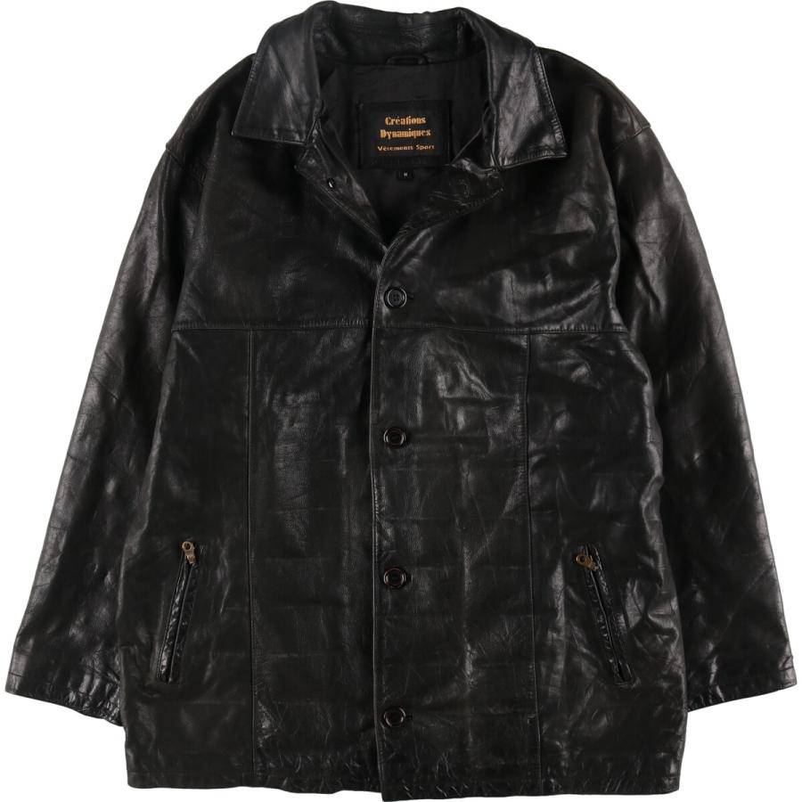 古着 70年代 UNKNOWN レザーカーコート メンズL ヴィンテージ  