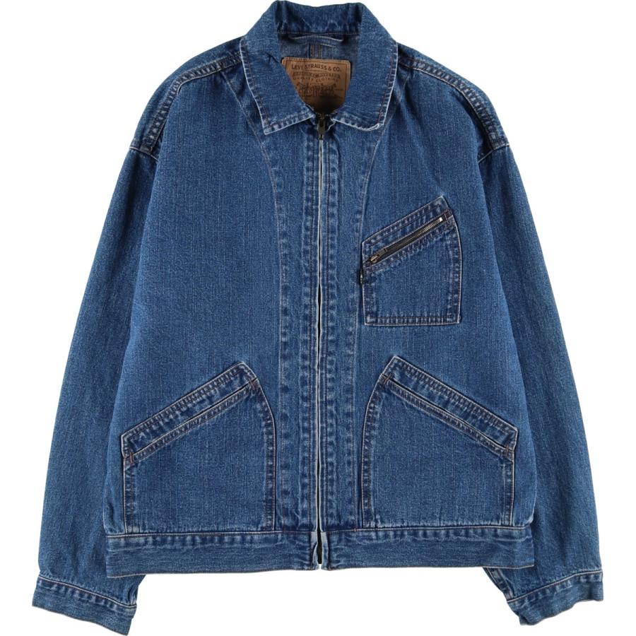 MLBブレーブス　ジップアップジャケット 袖取外し可 Levi's（リーバイス） 古着 Levi's 57520 デニムジップアップブルゾン
