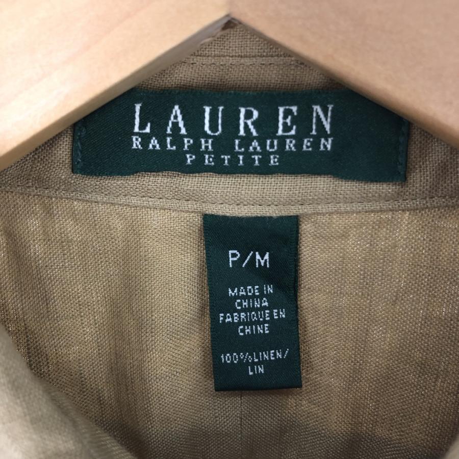 Ralph Lauren - 古着 ラルフローレン Ralph Lauren LAUREN ローレン 長袖 リネンシャツ レディースM相当 /eaa496750 Ralph Lauren - 古着 ラルフローレン Ralph Lauren LAUREN