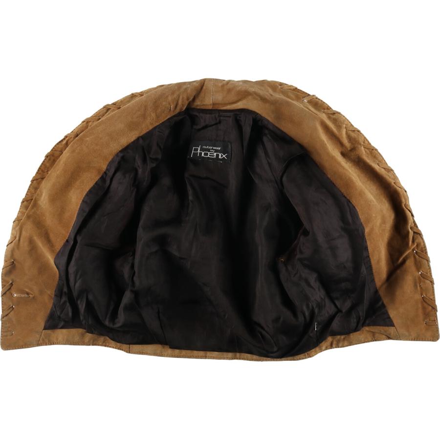 古着 Phoenix フリンジ付き スエードレザージャケット レディースM相当  