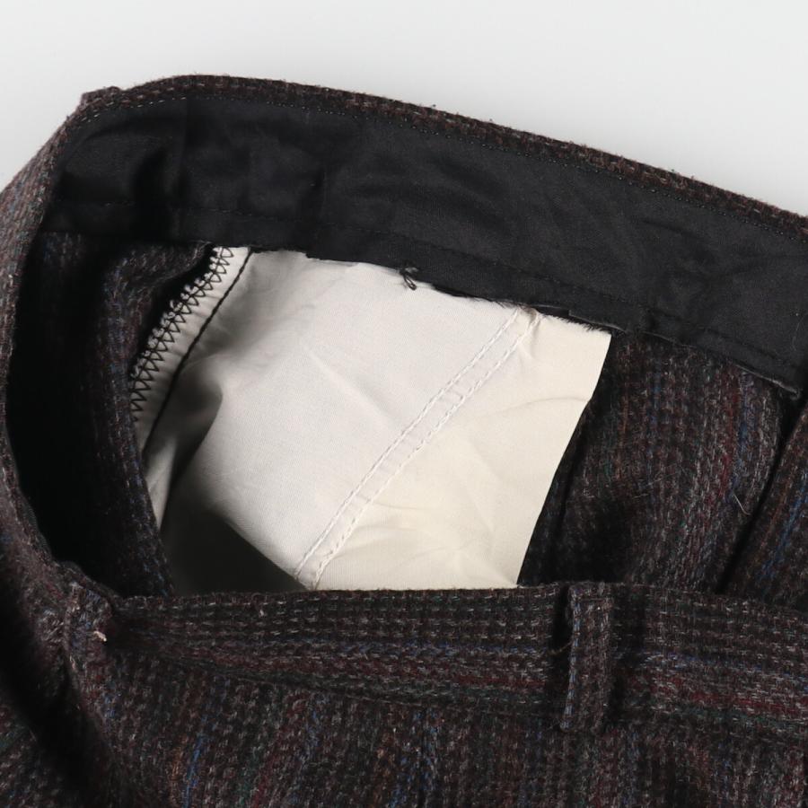 古着 ~90年代 LORD ISAACS ストライプ柄 ワンタック スラックス