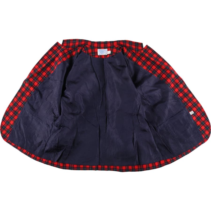 PENDLETON - 古着 70年代 ペンドルトン PENDLETON タータンチェック ウール テーラードジャケット USA製 レディースXL相当 ヴィンテージ /eaa497059 PENDLETON 古着 70年代 ペンドルトン タータンチェック ウール