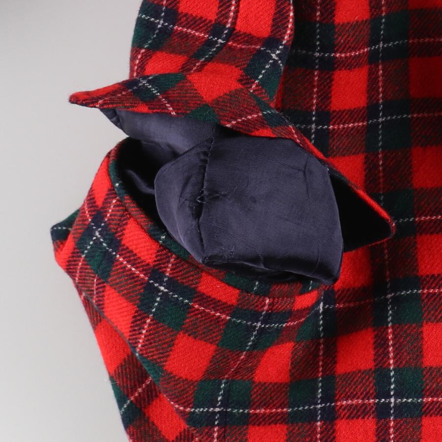 PENDLETON - 古着 70年代 ペンドルトン PENDLETON タータンチェック ウール テーラードジャケット USA製 レディースXL相当 ヴィンテージ /eaa497059 PENDLETON 古着 70年代 ペンドルトン タータンチェック ウール