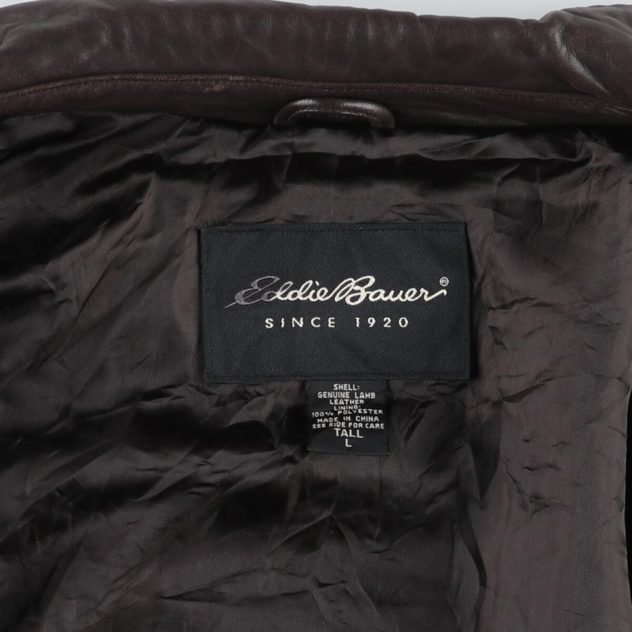 Eddie Bauer（エディーバウアー） 古着 レザーブルゾンタイプ メンズL